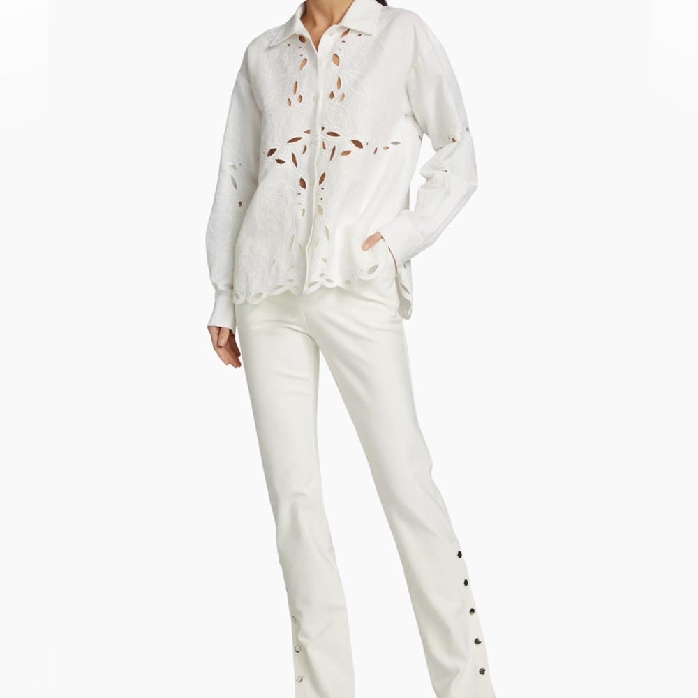 Derek Lam 10 Crosby Tesse Snap-Leg Flared Pants